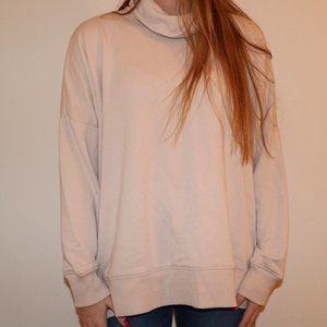 Aerie Light Pink Turtleneck Sweatshirt